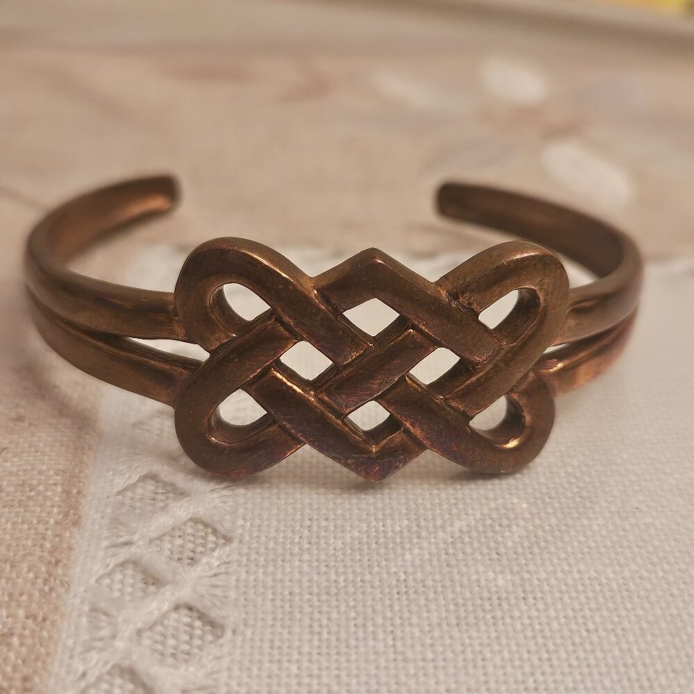 Vintage Celtic Brass Bangle